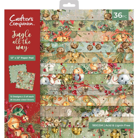 Crafter's Companion -Paper Pad 12"X12" Jingle All The Way