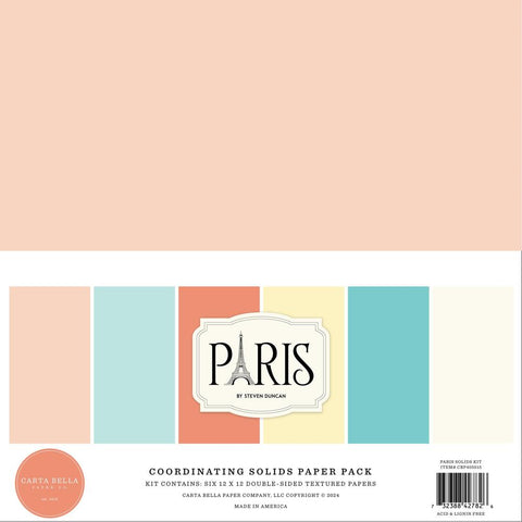 Carta Bella Solids  Collection Kit 12"X12" Paris