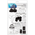 Simon Hurley create. Clear Stamps 6"X9" Birthday Party