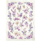 Stamperia Stamperia Assorted Rice Paper A4 6/Sheets Lavender