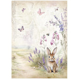 Stamperia Stamperia Assorted Rice Paper A4 6/Sheets Lavender