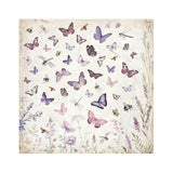 Stamperia Polyester Fabric 12"X12" 4/Pkg Lavender