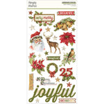 Simple Vintage Yuletide Chipboard Stickers 6"X12"