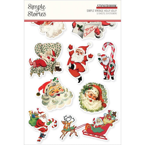 Simple Stories Sticker Book 12/Sheets Simple Vintage Holly Jolly