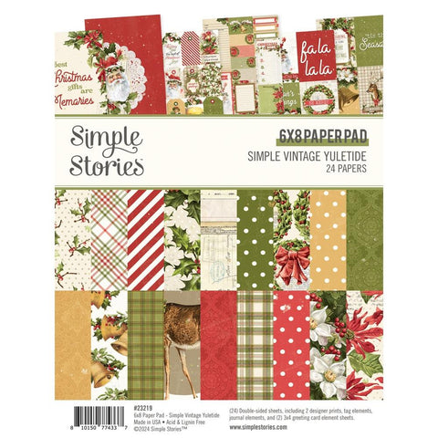 Simple Stories - Double-Sided Paper Pad 6"X8" 24/Pkg Simple Vintage Yuletide