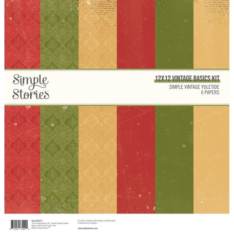 Simple Stories Vintage Basics Kit 12"X12" Simple Vintage Yuletide