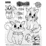 S30 Dyan Reaveley's Dylusions Cling Stamp Collections 8.5"X7" Purrfect