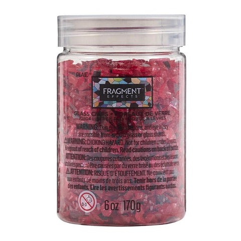 Plaid Fragment Effects Glass Chips 6oz Lip Red