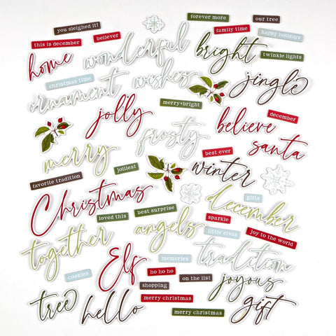 49 And Market Chipboard Set Words, Evergreen Season