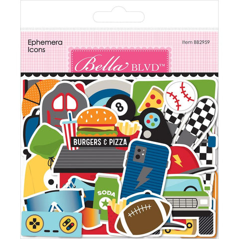 Bella Blvd - Cardstock Ephemera Icons, Teen Vibe Carson