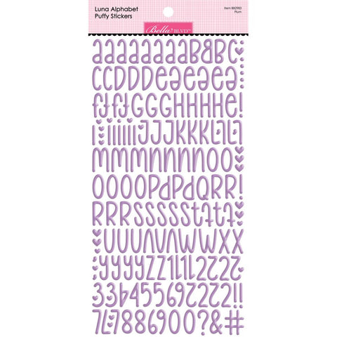 Bella Blvd - Bella Besties Luna Alphabet Puffy Stickers Plum