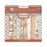 Stamperia Backgrounds Double-Sided Paper Pad 8"X8" 10/Pkg Gear Up For Christmas