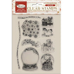 Stamperia Clear Stamps Gear Up For Christmas Snowglobes