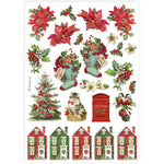 Stamperia Assorted Rice Paper A4 6/Sheets Classic Christmas