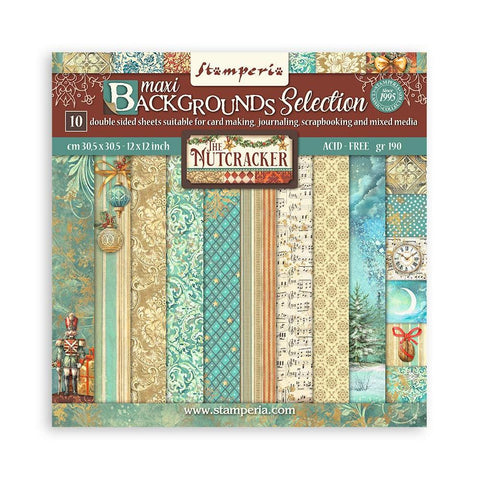 Stamperia Backgrounds Double-Sided Paper Pad 12"X12" 10/Pkg The Nutcracker