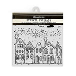 Stamperia Stencil 7"X7" Classic Christmas Houses