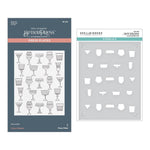 Spellbinders Press Plate & Stencil Bundle Layered Classy Glasses