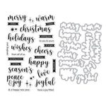 Hero Arts Clear Stamp & Die Combo Joyful Christmas Messages