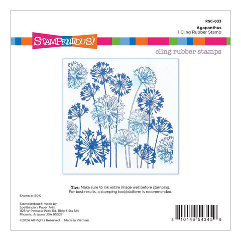 Stampendous - Cling Rubber Stamp From Beautiful Backgrounds Agapanthus