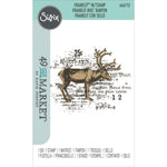 Sizzix A5 Clear Stamps With Framelits Die By 49 And Market Reindeer Mix Cluster