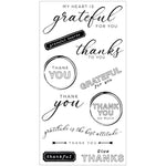 Sizzix A5 Clear Stamps With Framelits Die By 49 And Market Thankful Sentiments