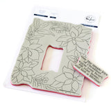 PinkFresh Studio Cling Stamp 4.25"X5.5" Poinsettia Frame