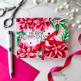 Pinkfresh Studio Stencils Poinsettia Frame