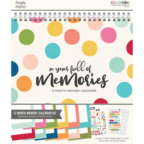 Simple Stories -  12-Month Memory Calendar Color Vibe