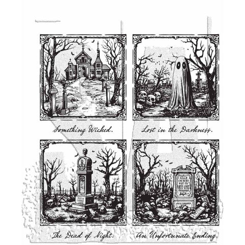 Tim Holtz Cling Stamps 7"X8.5" - Framed Frights