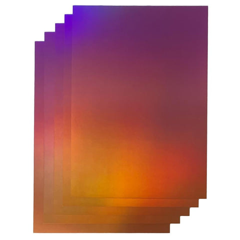 Craft Perfect Ombre Iridescent Mirror Cardstock 8.5"X11" Indian Summer