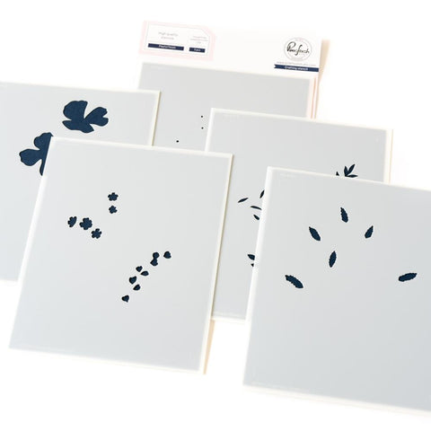 Pinkfresh Studio Stencils Playful Petals