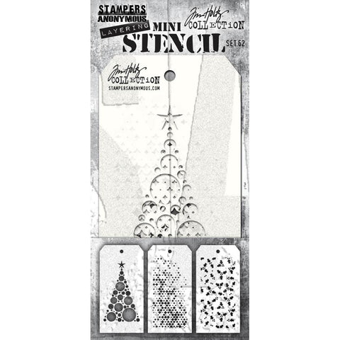 Tim Holtz Mini Layered Stencil Set 3/Pkg #62