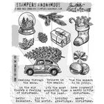 Tim Holtz Cling Stamps 7"X8.5" Home For Christmas