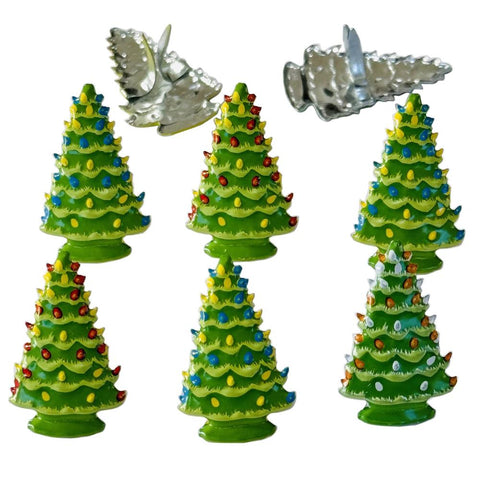 Eyelet Outlet Shape Brads 12/Pkg Retro Tree