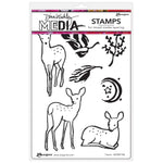 Dina Wakley Media Cling Stamps 6"X9" Fawns