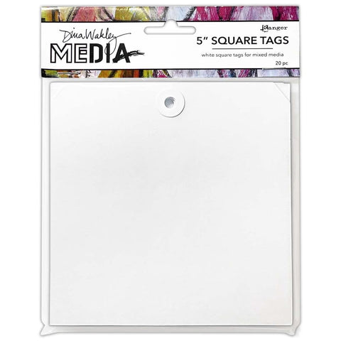 Dina Wakley Media Square Tags With Reinforced Holes 5