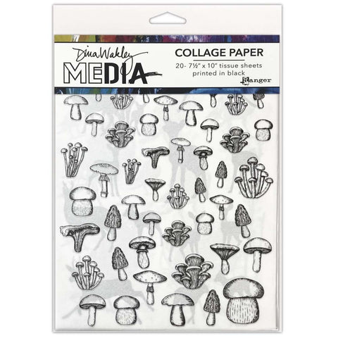 Dina Wakley Media Collage Tissue Paper 7.5"X10" 20/Pkg The Forest