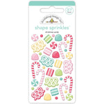 Doodlebug Sprinkles Adhesive Enamel Shapes Christmas Candy, Tinsel Time