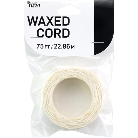 Cousin - DIY Cotton Waxed Cord 75ft. White