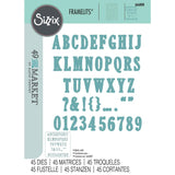 Sizzix Framelits Die Set By 49 And Market Fine Line Alpha 02