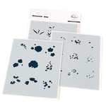 Pinkfresh Studio Stencils  4.25"X5.25" 3/Pkg Beautiful Botanicals