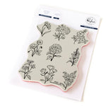 PinkFresh  Studio Cling Stamp Set 4.25"X5.5" Beautiful Botanicals