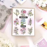 PinkFresh  Studio Cling Stamp Set 4.25"X5.5" Beautiful Botanicals