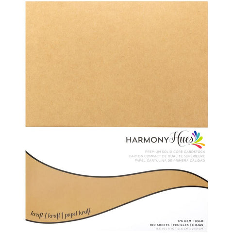 Harmony Hues  - 65# Cardstock 8.5"X11" 100/Pkg Kraft