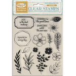 Stamperia Clear Stamps Masquerade Flowers & Labels