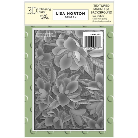 Lisa Horton Crafts Embossing Folder Textured Magnolia Background