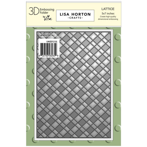 Lisa Horton Crafts Embossing Folder lattice