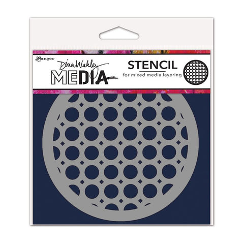 Dina Wakley Media Stencils 5"X5" Rattan Coaster