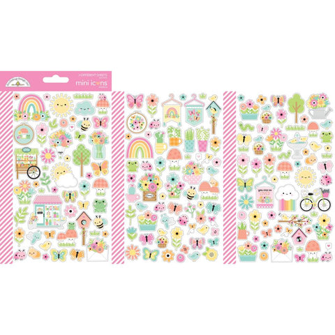 Doodlebug - Mini Puffy Stickers Butterfly Kisses