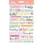 Doodlebug - Puffy Words Stickers Butterfly Kisses